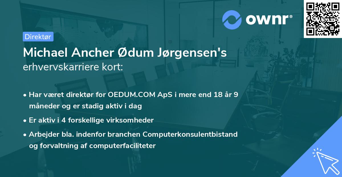 Michael Ancher Ødum Jørgensen's erhvervskarriere kort