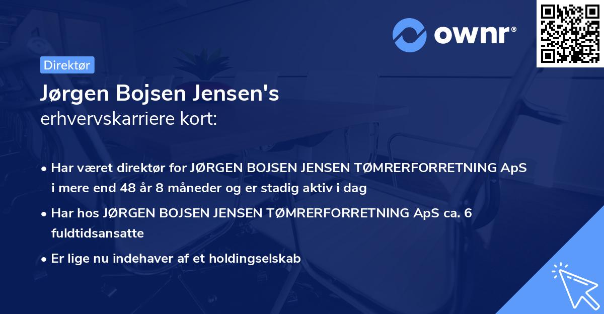 Jørgen Bojsen Jensen's erhvervskarriere kort