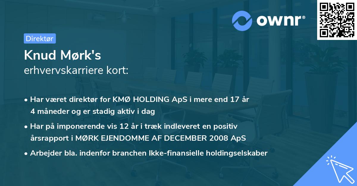 Knud Mørk's erhvervskarriere kort