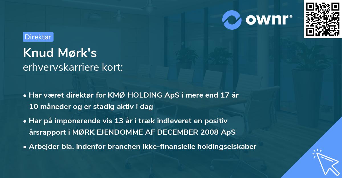 Knud Mørk's erhvervskarriere kort
