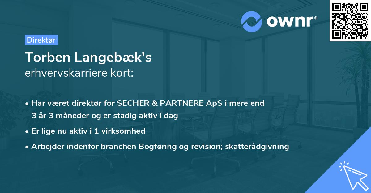 Torben Langebæk's erhvervskarriere kort