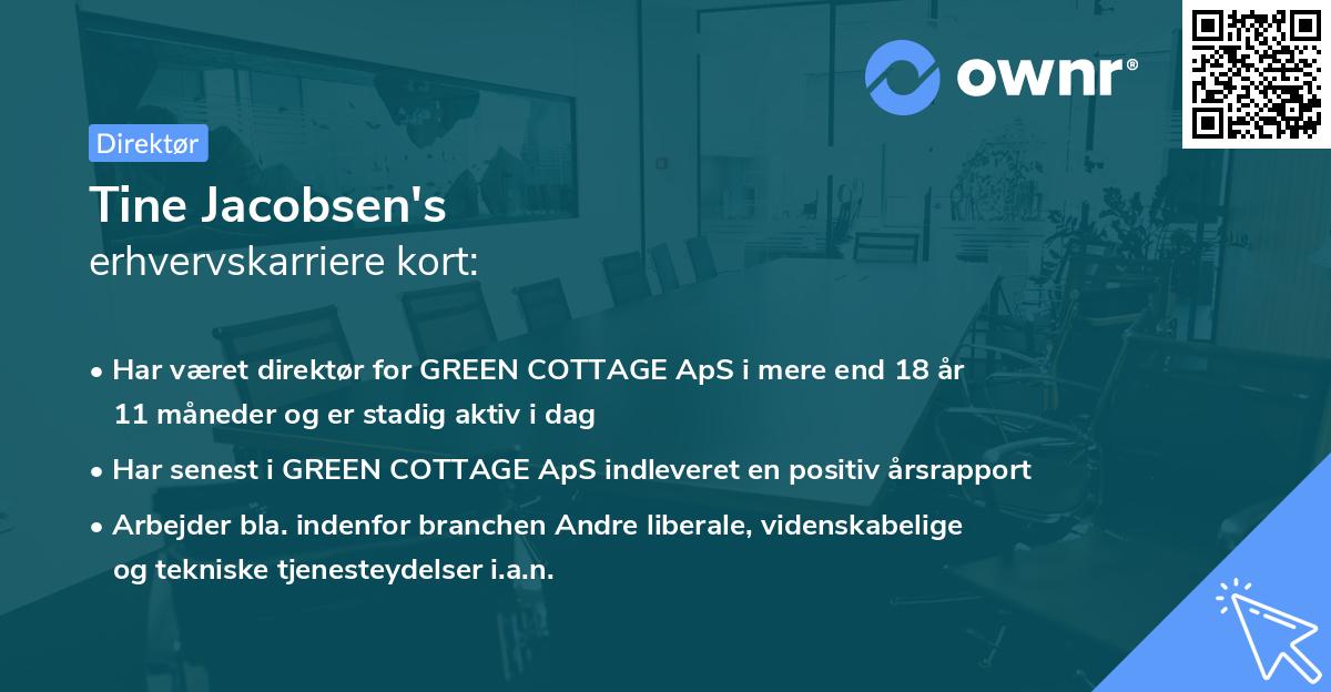 Tine Jacobsen's erhvervskarriere kort