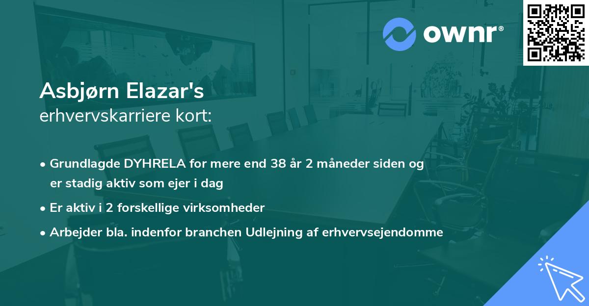 Asbjørn Elazar's erhvervskarriere kort
