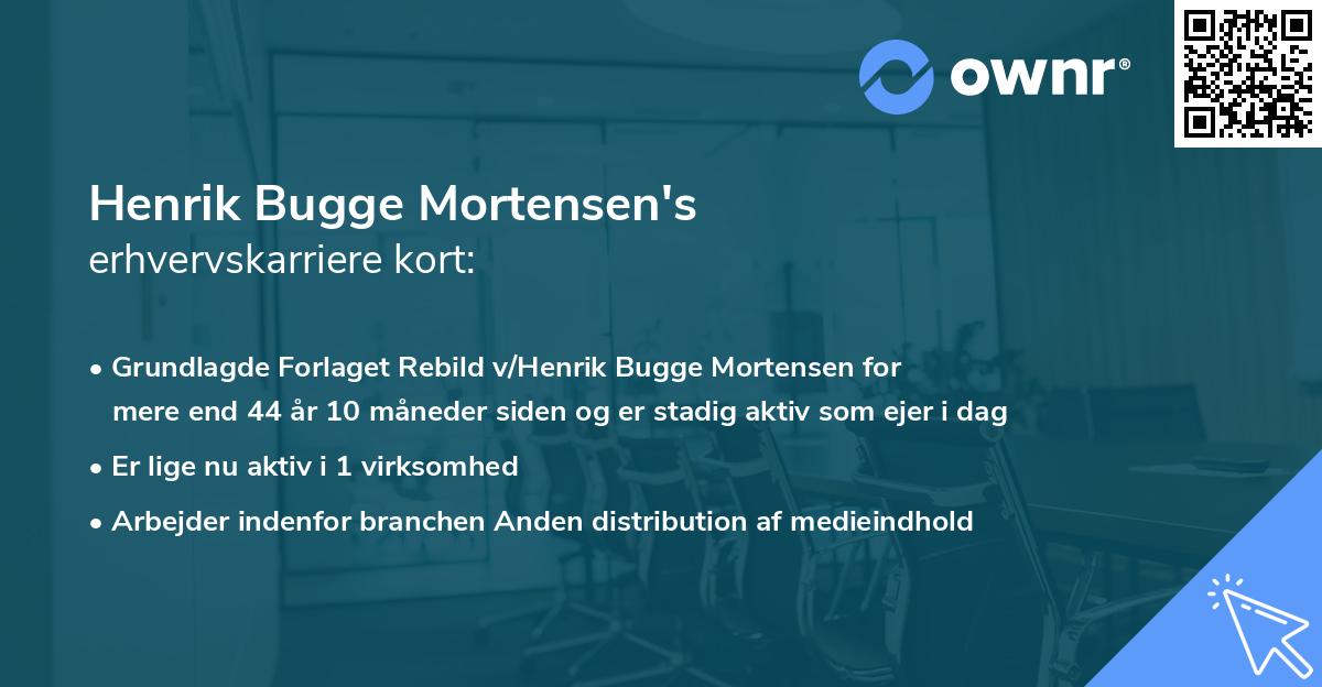 Henrik Bugge Mortensen's erhvervskarriere kort