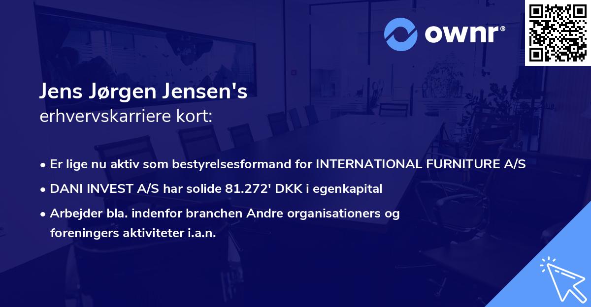 Jens Jørgen Jensen's erhvervskarriere kort