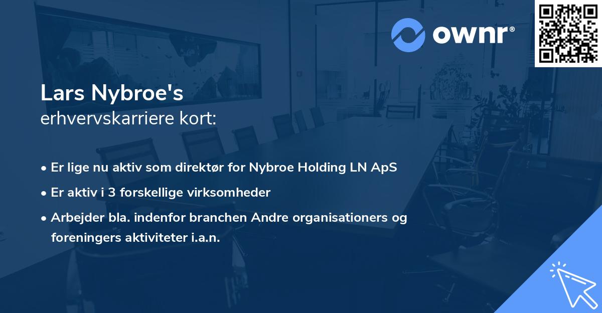 Lars Nybroe's erhvervskarriere kort