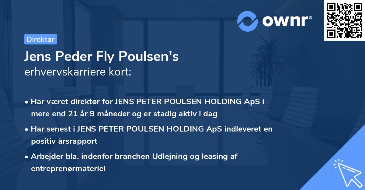 Jens Peder Fly Poulsen's erhvervskarriere kort