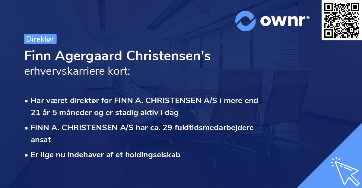 Finn Agergaard Christensen's erhvervskarriere kort