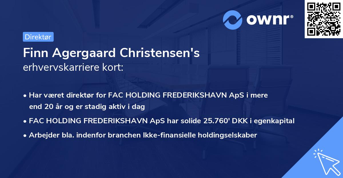 Finn Agergaard Christensen's erhvervskarriere kort