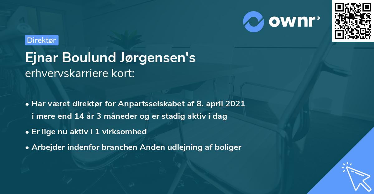 Ejnar Boulund Jørgensen's erhvervskarriere kort