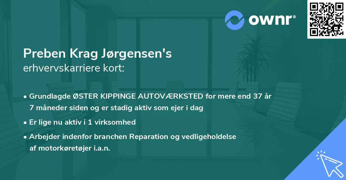 Preben Krag Jørgensen's erhvervskarriere kort