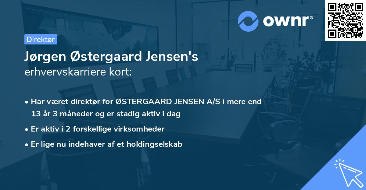 Jørgen Østergaard Jensen's erhvervskarriere kort