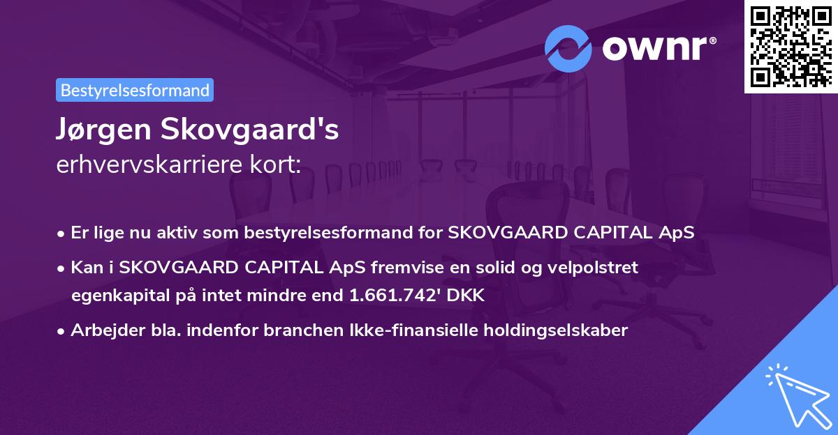 Jørgen Skovgaard's erhvervskarriere kort