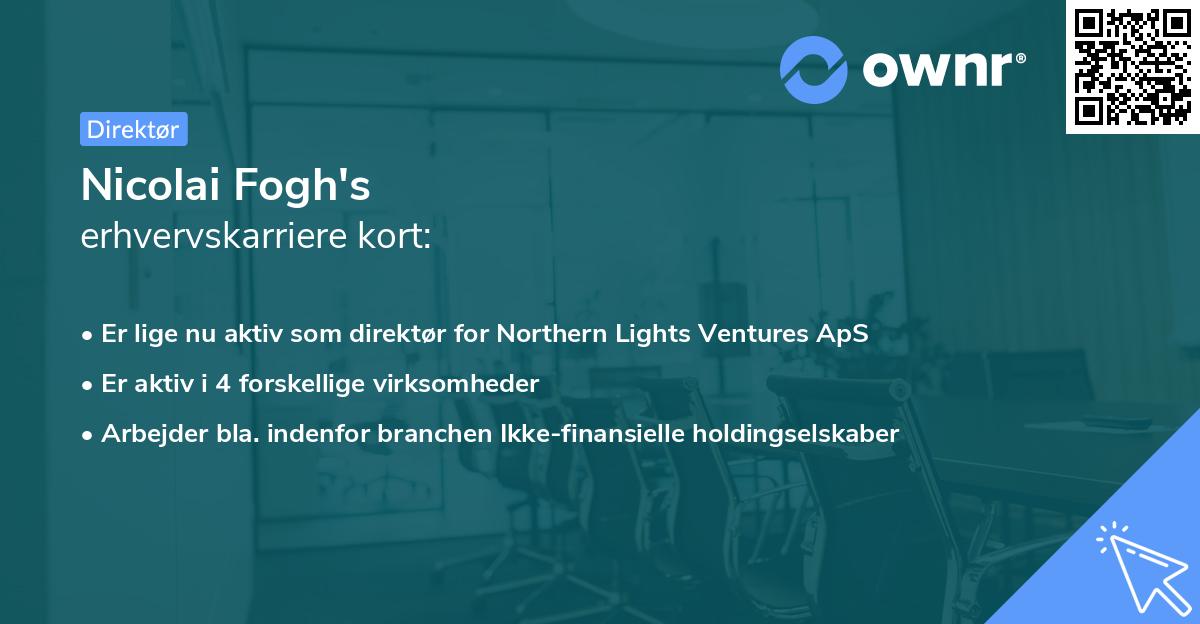 Nicolai Fogh's erhvervskarriere kort