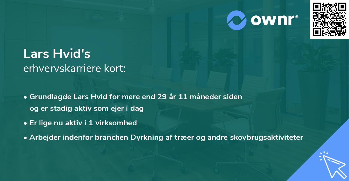 Lars Hvid's erhvervskarriere kort