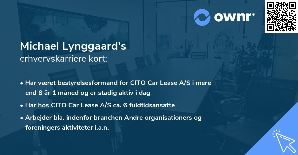 Michael Lynggaard's erhvervskarriere kort