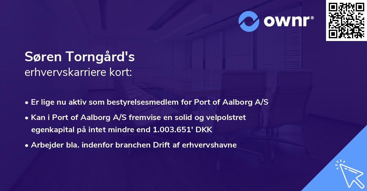 Søren Torngård's erhvervskarriere kort