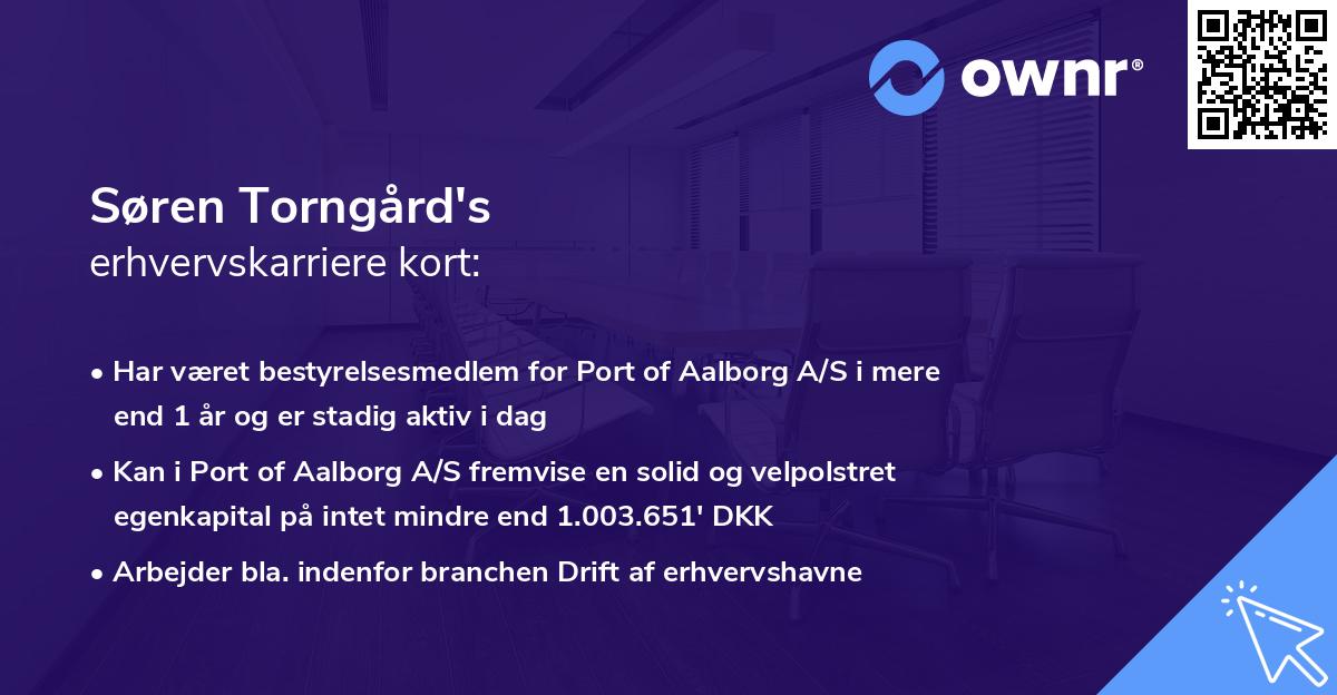 Søren Torngård's erhvervskarriere kort