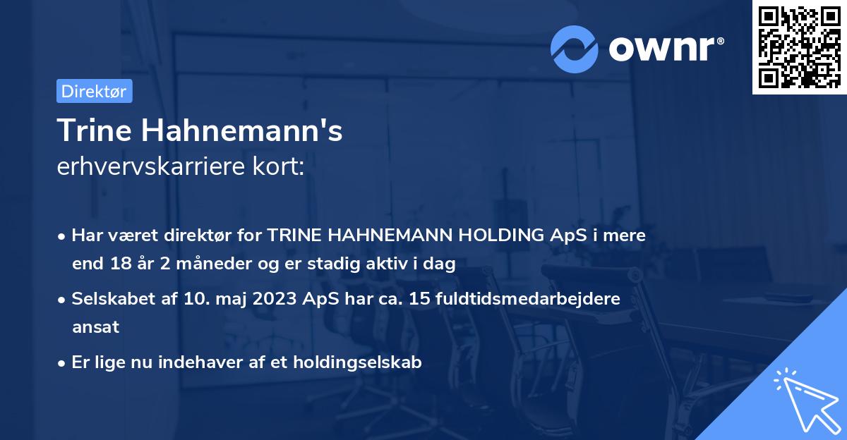 Trine Hahnemann's erhvervskarriere kort