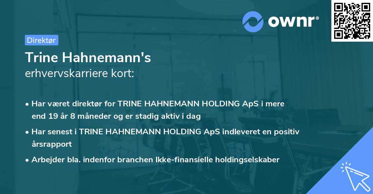 Trine Hahnemann's erhvervskarriere kort