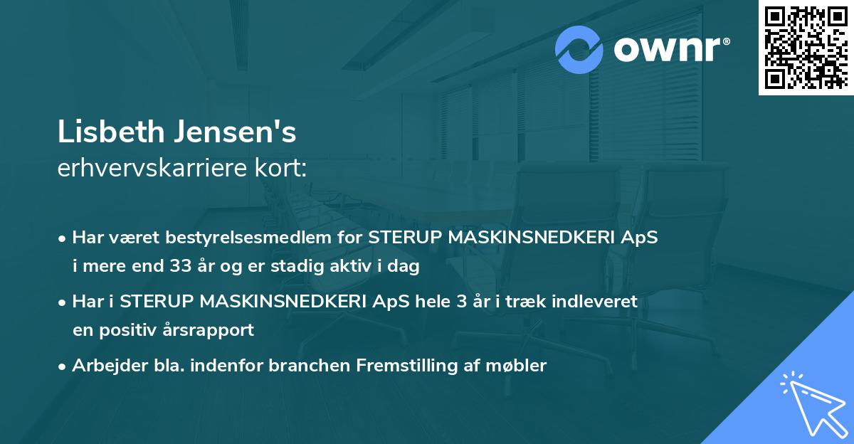 Lisbeth Jensen's erhvervskarriere kort