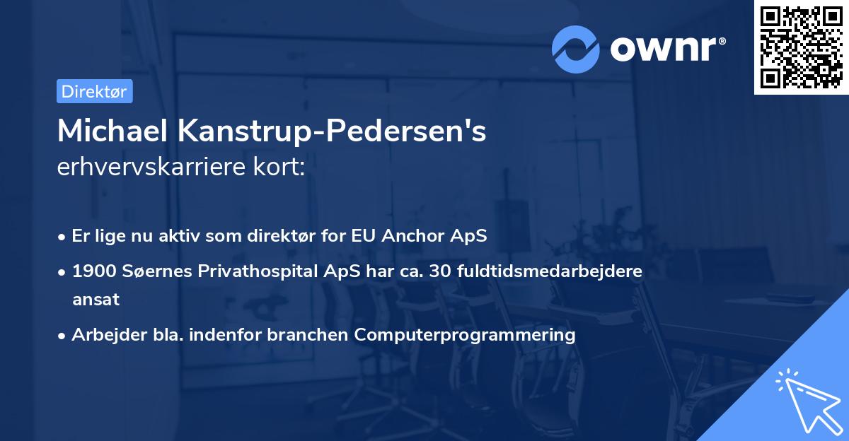Michael Kanstrup-Pedersen's erhvervskarriere kort