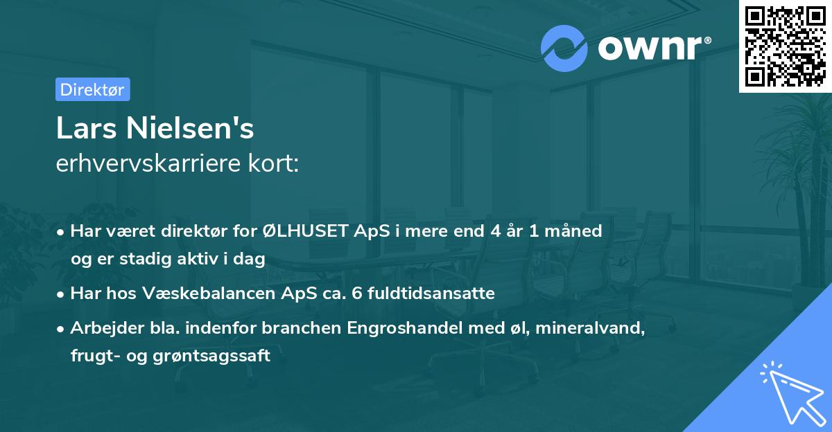 Lars Nielsen's erhvervskarriere kort