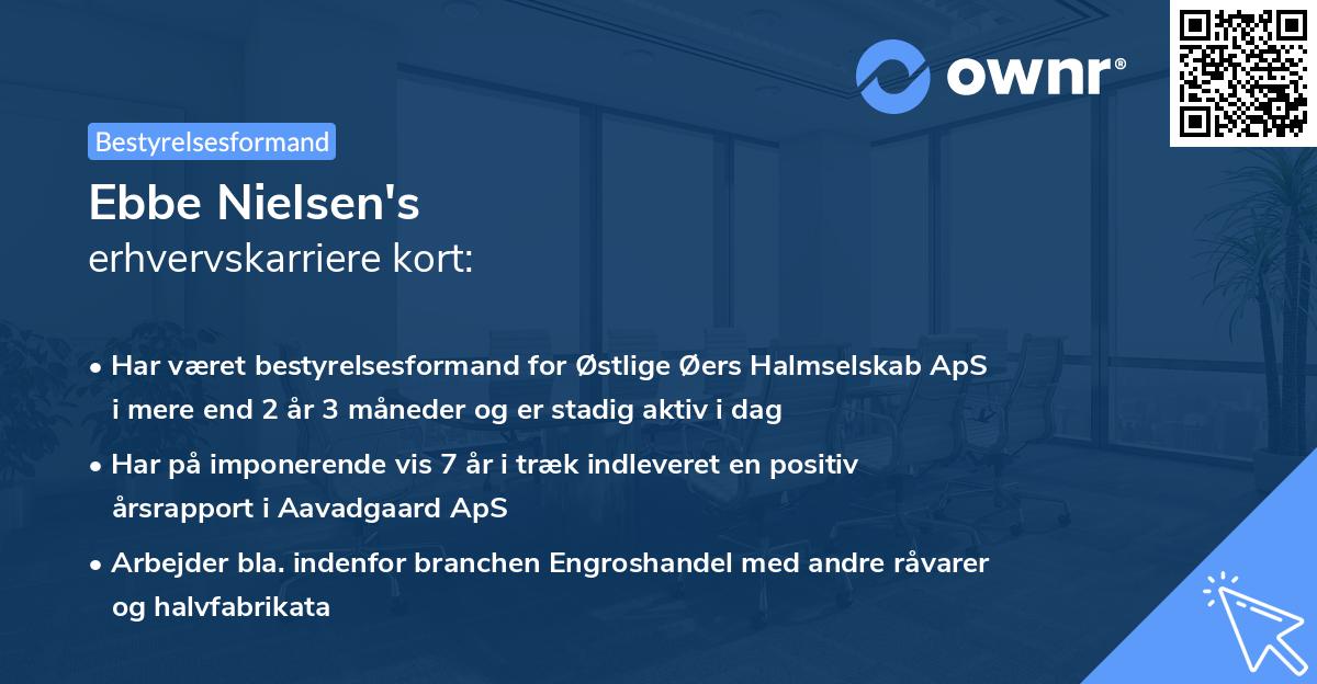 Ebbe Nielsen's erhvervskarriere kort