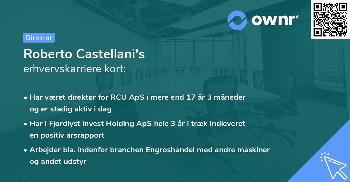 Roberto Castellani's erhvervskarriere kort