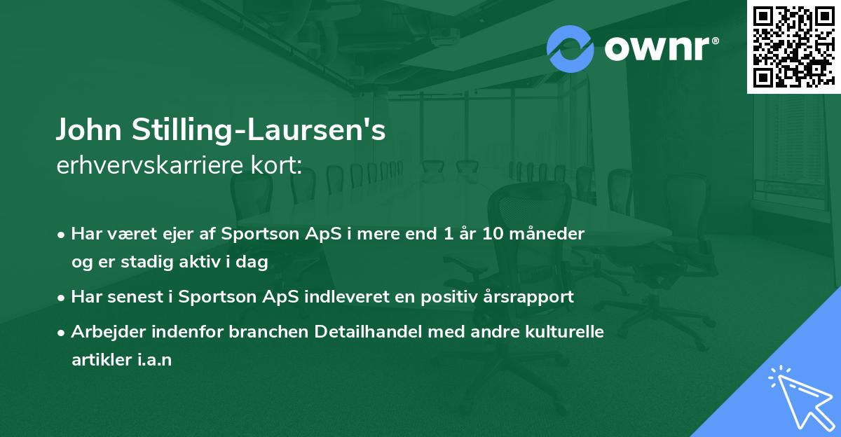 John Stilling-Laursen's erhvervskarriere kort