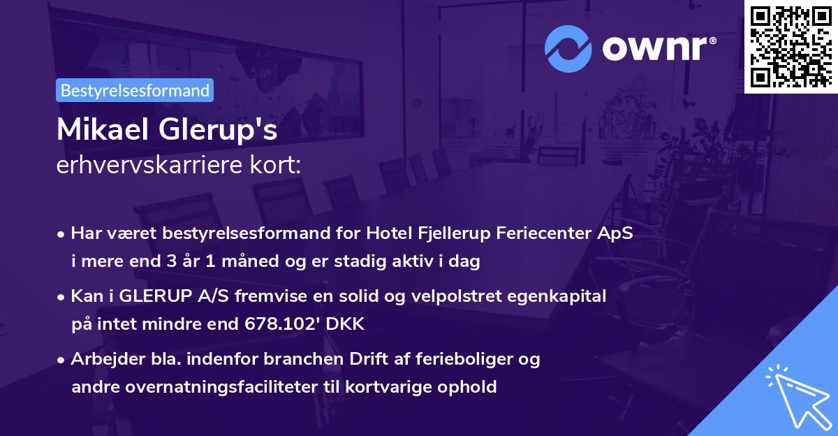 Mikael Glerup's erhvervskarriere kort