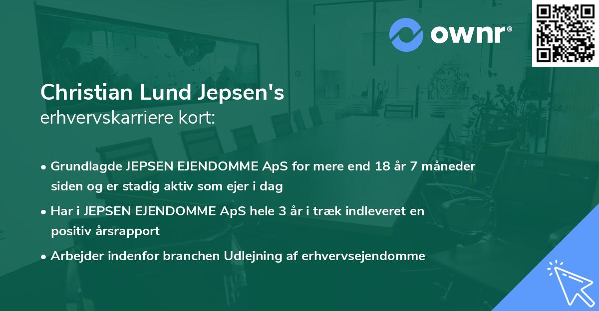Christian Lund Jepsen's erhvervskarriere kort