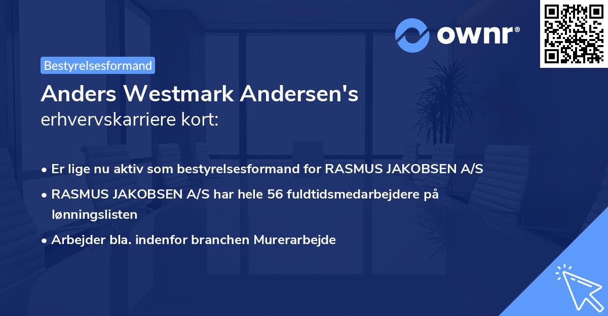 Anders Westmark Andersen's erhvervskarriere kort