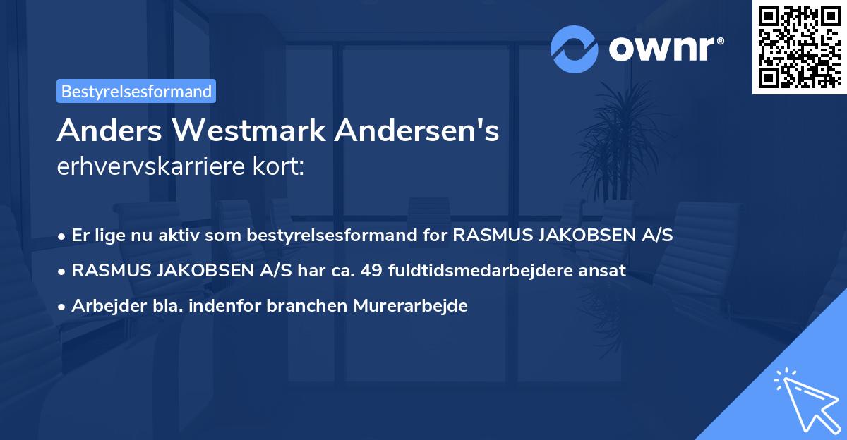 Anders Westmark Andersen's erhvervskarriere kort