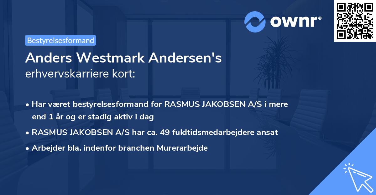 Anders Westmark Andersen's erhvervskarriere kort