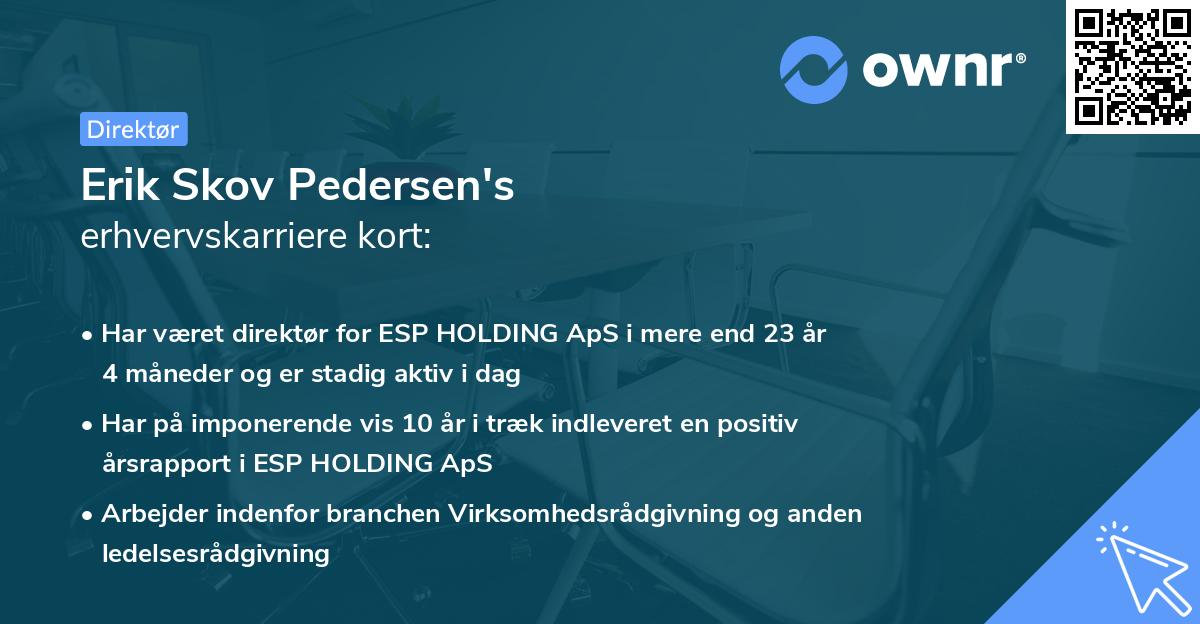 Erik Skov Pedersen's erhvervskarriere kort