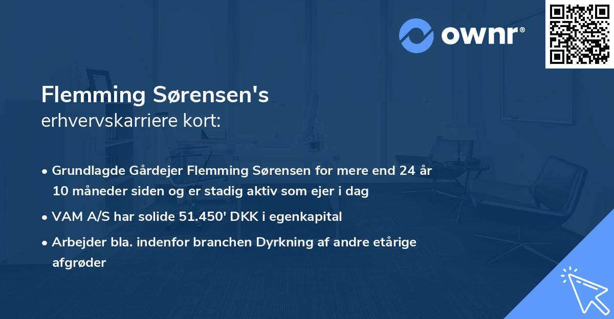 Flemming Sørensen's erhvervskarriere kort