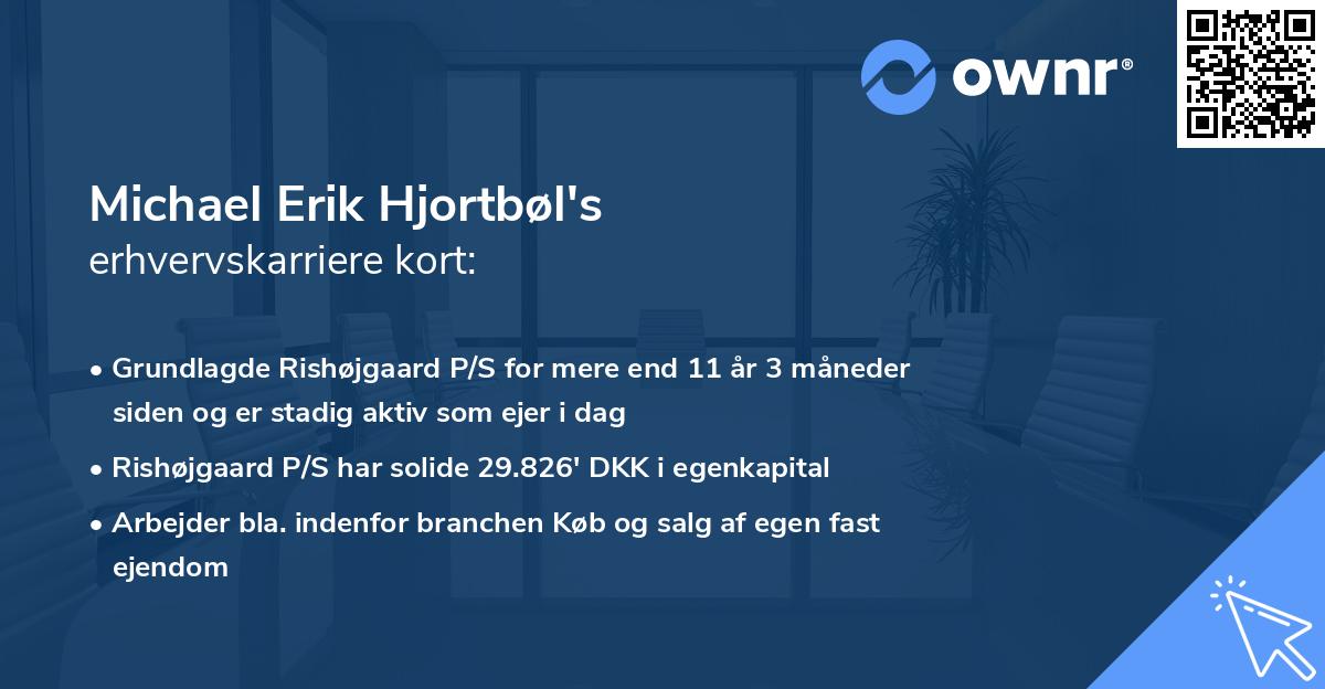 Michael Erik Hjortbøl's erhvervskarriere kort