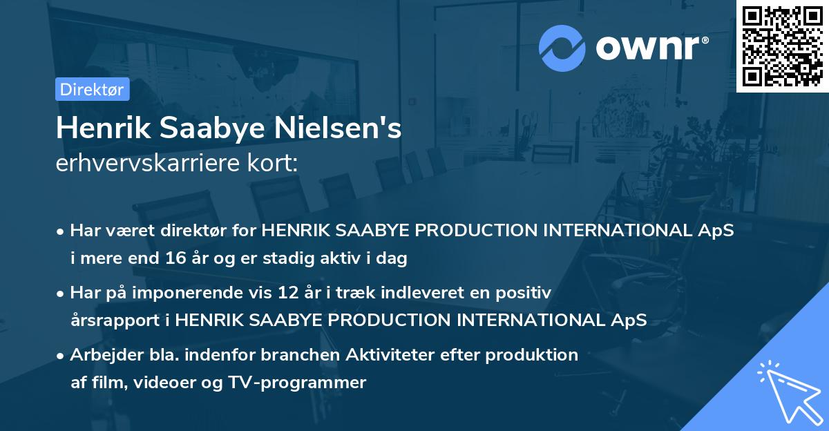 Henrik Saabye Nielsen's erhvervskarriere kort
