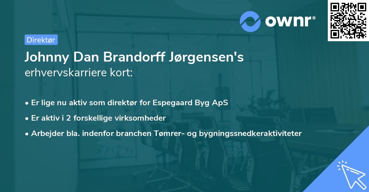 Johnny Dan Brandorff Jørgensen's erhvervskarriere kort