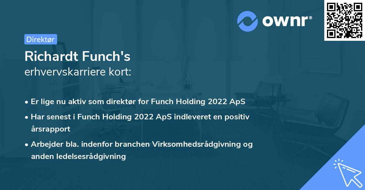 Richardt Funch's erhvervskarriere kort