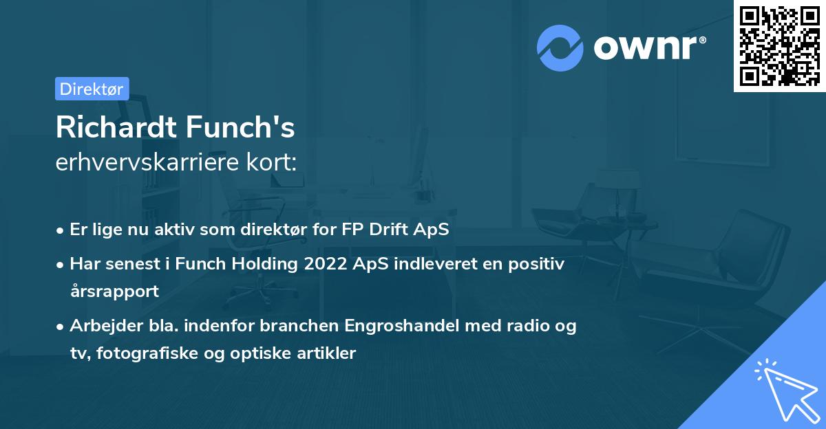 Richardt Funch's erhvervskarriere kort
