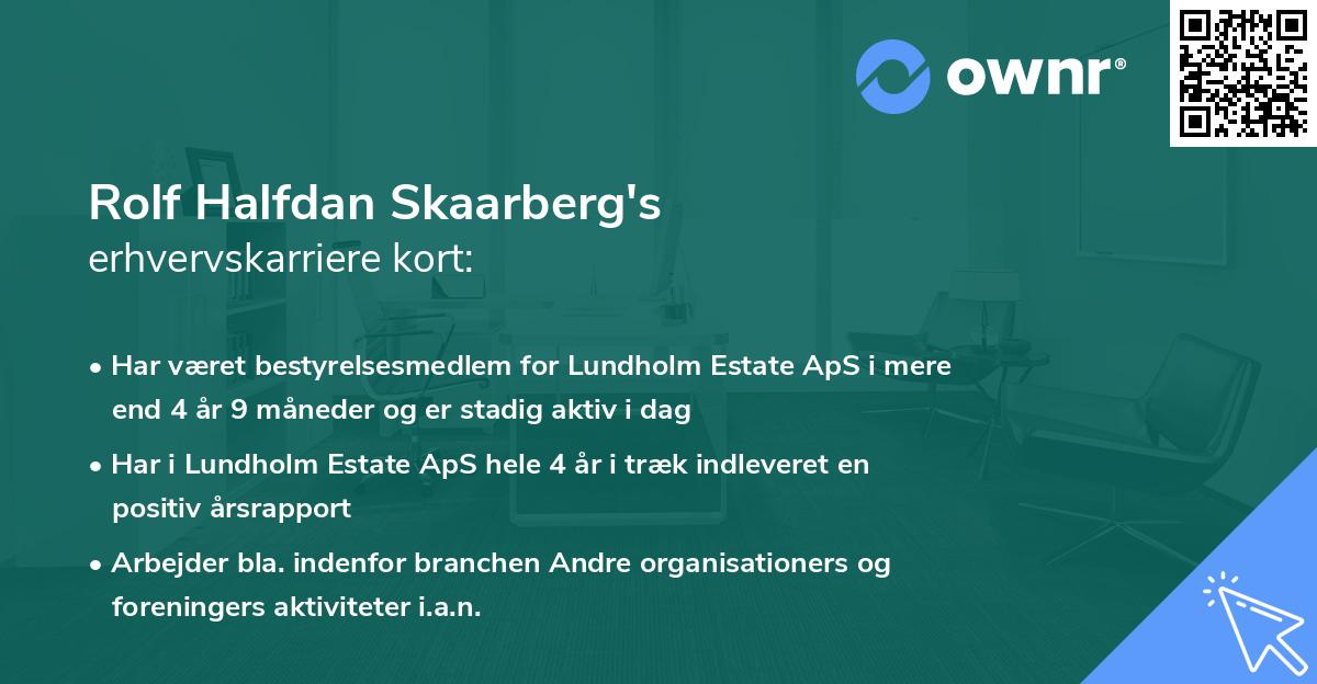 Rolf Halfdan Skaarberg's erhvervskarriere kort