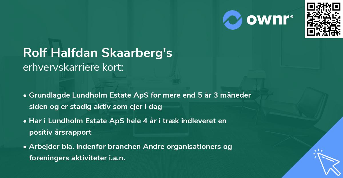 Rolf Halfdan Skaarberg's erhvervskarriere kort
