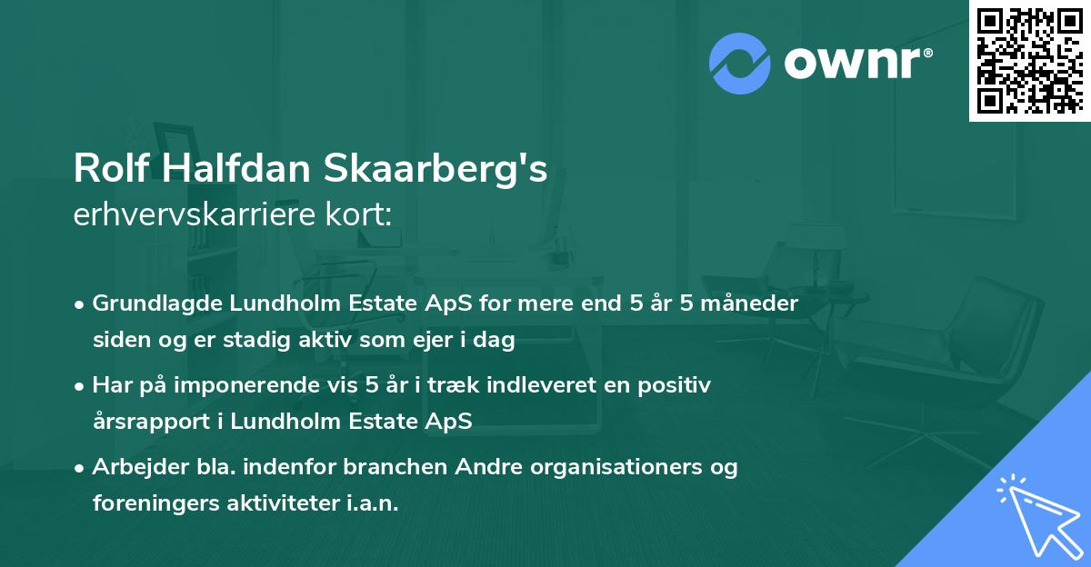 Rolf Halfdan Skaarberg's erhvervskarriere kort