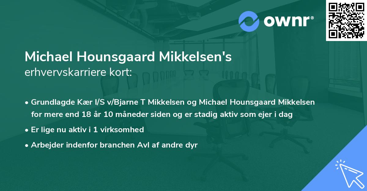 Michael Hounsgaard Mikkelsen's erhvervskarriere kort