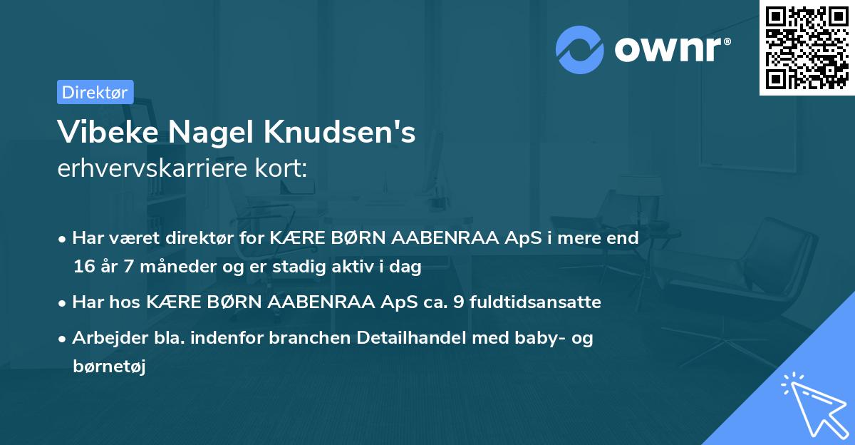 Vibeke Nagel Knudsen's erhvervskarriere kort