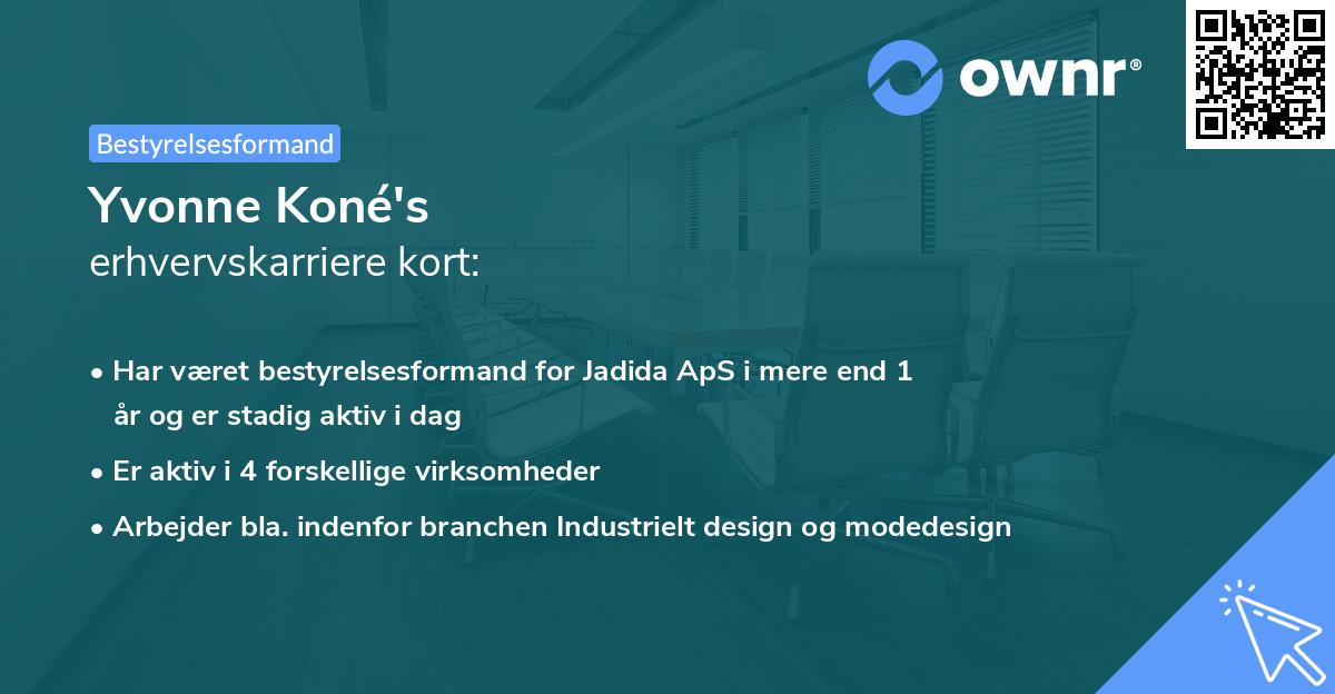 Yvonne Koné's erhvervskarriere kort