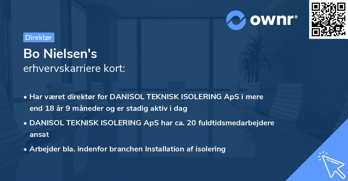 Bo Nielsen's erhvervskarriere kort