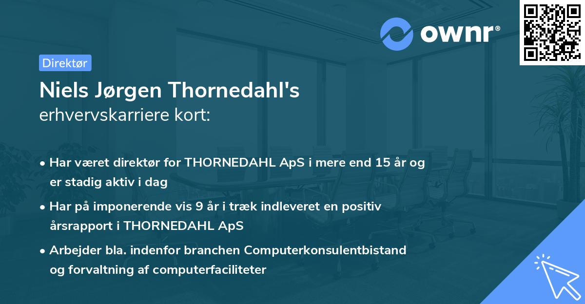 Niels Jørgen Thornedahl's erhvervskarriere kort